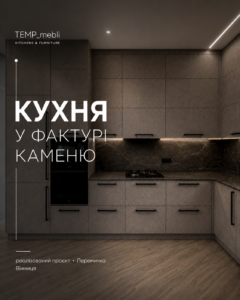 КУХНЯ У ФАКТУРІ КАМЕНЮ